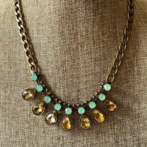 Plunder Antique Gold Statement Necklace Adjustable
